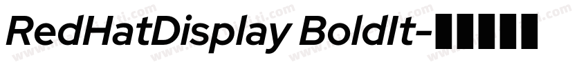 RedHatDisplay BoldIt字体转换